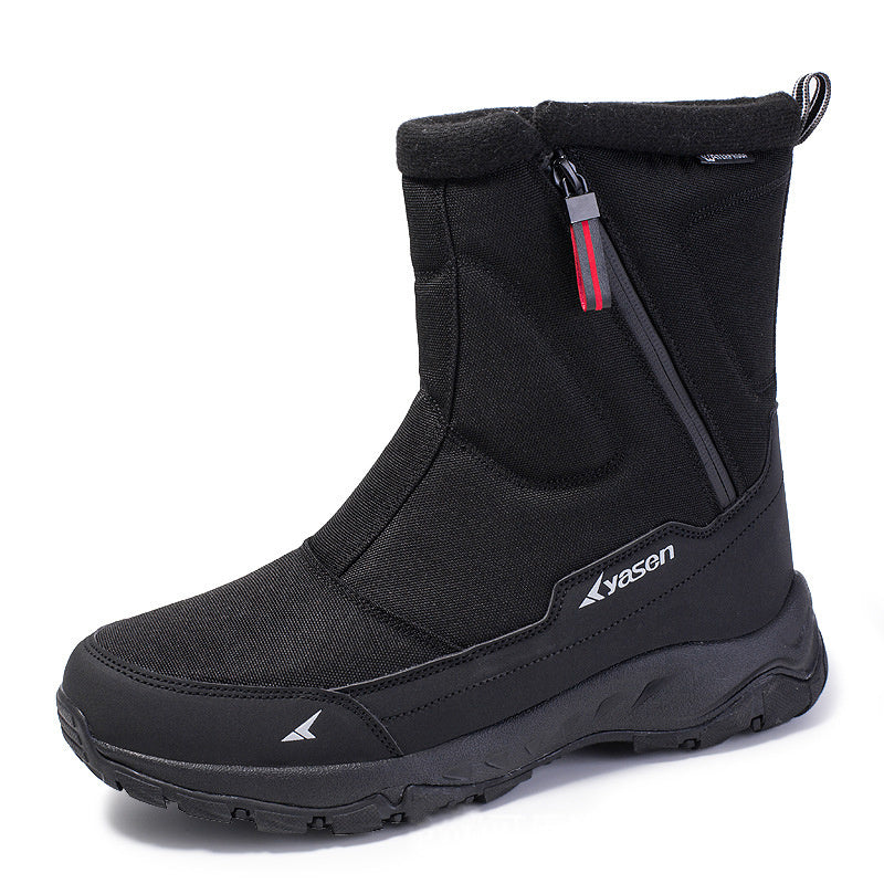 Bottes de neige épaisses pour Couple, chaussures chaudes en polaire pour la marche en plein air et l'escalade, hiver
