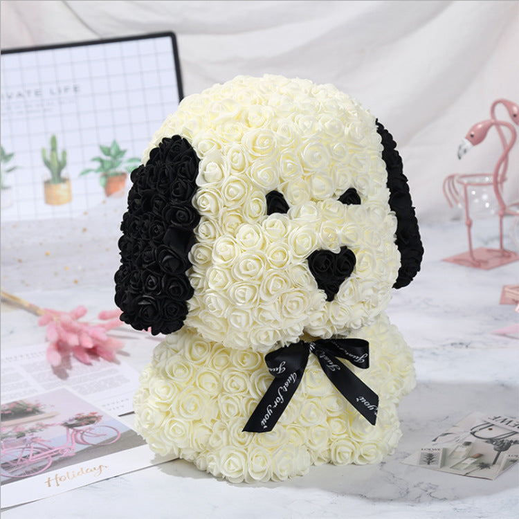 Saint Valentin Rose Carlin Savon Fleur Cadeau Créatif Rose Ours Chien