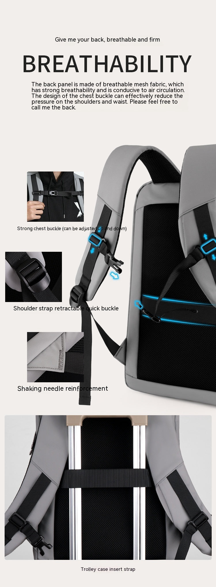 Mochila de plástico para hombre, resistente al agua, para deportes electrónicos, estuche rígido para estudiantes, bolsa de ordenador para el trabajo