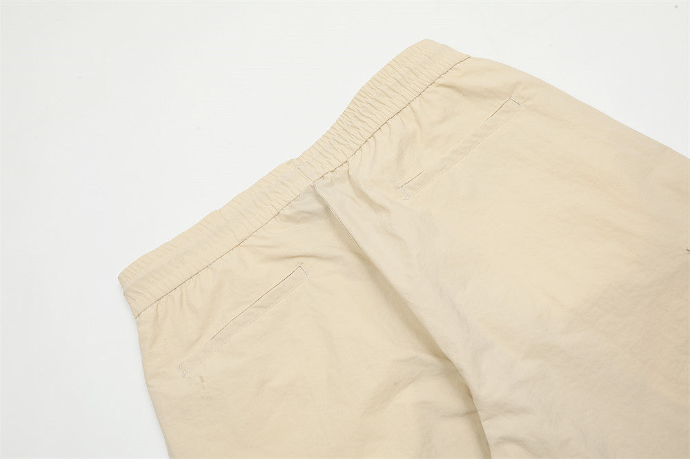 American Street Drawstring Elastic Waist Ankle-tied Trousers