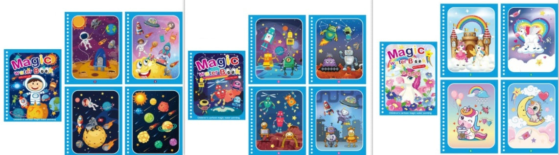 Livre de peinture à l'eau magique créatif pour enfants