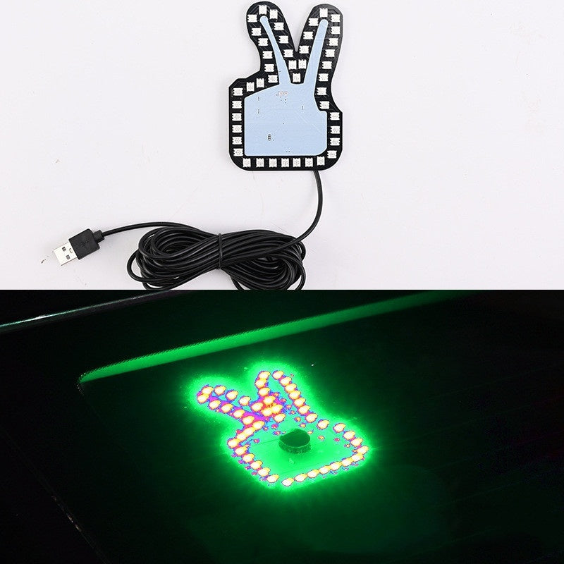 Lumière de geste de doigt de prise USB de voiture