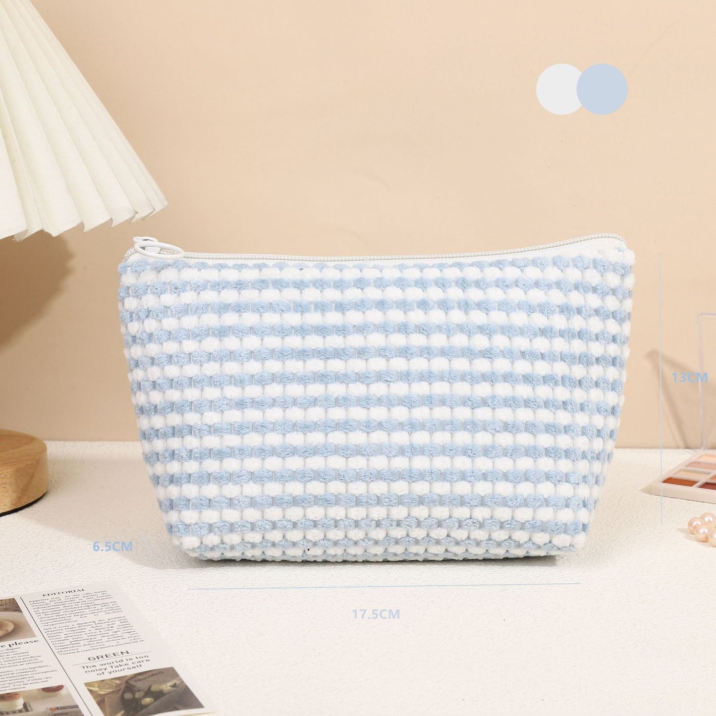 Portable Makeup Tool Storage Bag Contrast Color