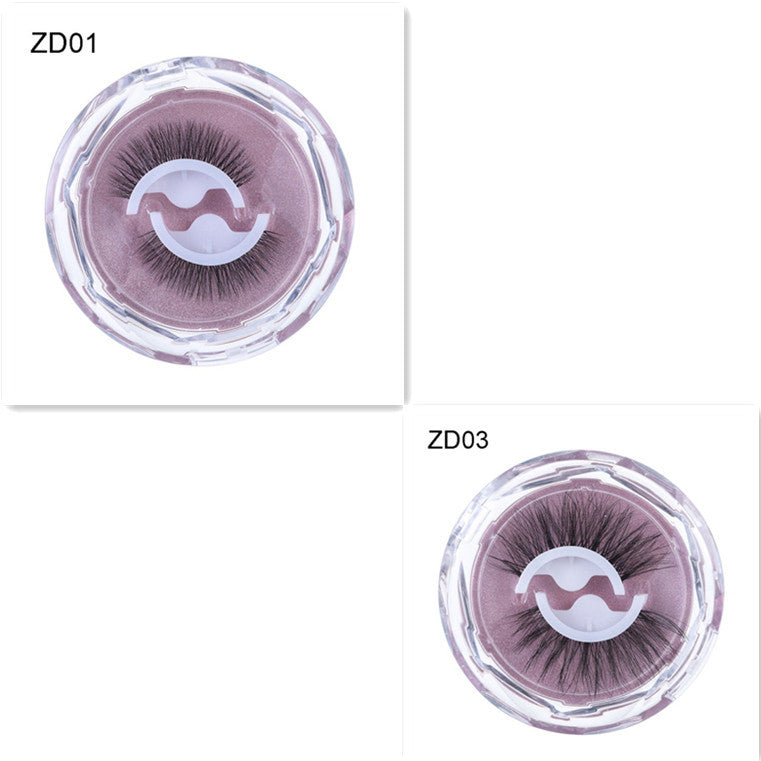 Pestañas autoadhesivas reutilizables sin pegamento con rizo natural