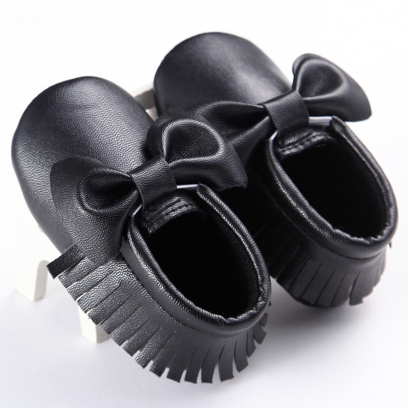 Printemps et automne nouveau 0-1 ans garçons et filles bébé chaussures gland Pu bas antidérapant décontracté bébé chaussures
