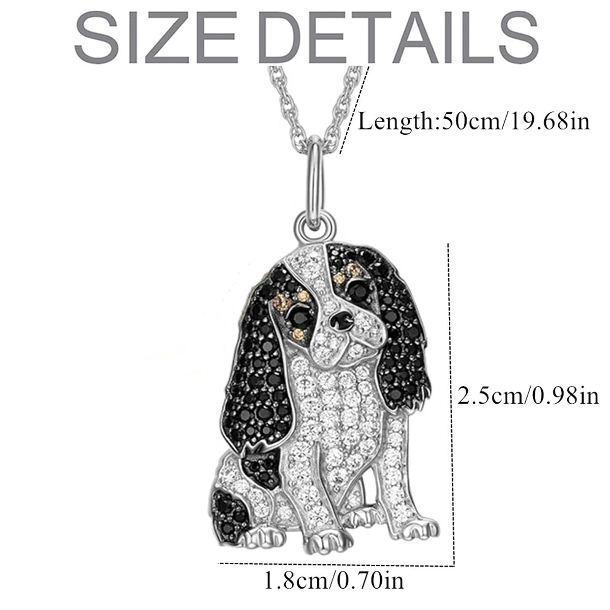 Collier pendentif mignon chien chevalier