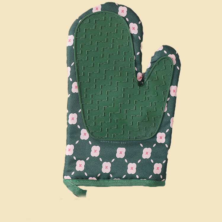Antiescaldado Microondas Algodón Antideslizante Aislamiento Guantes Horno Mitones Cocina Resistente al calor Algodón espesado Aislamiento térmico Microondas Horno Horno Anti escaldado Guantes para el hogar Herramientas para hornear