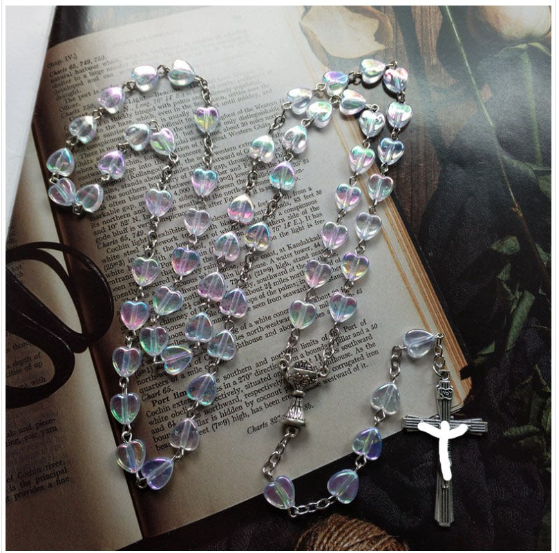 Korean Version Dual Color Plated Cross Necklace Minimalist