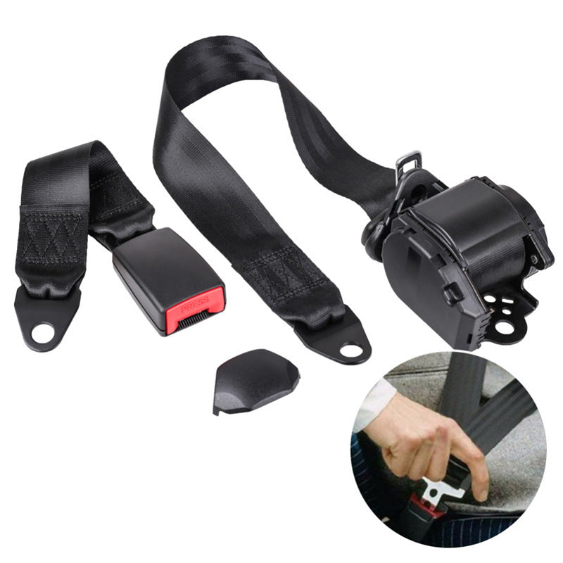 Kit de sangles de ceinture de sécurité rétractable à 3 points réglables pour véhicule automobile, taille réglable, ceinture en nylon lourd