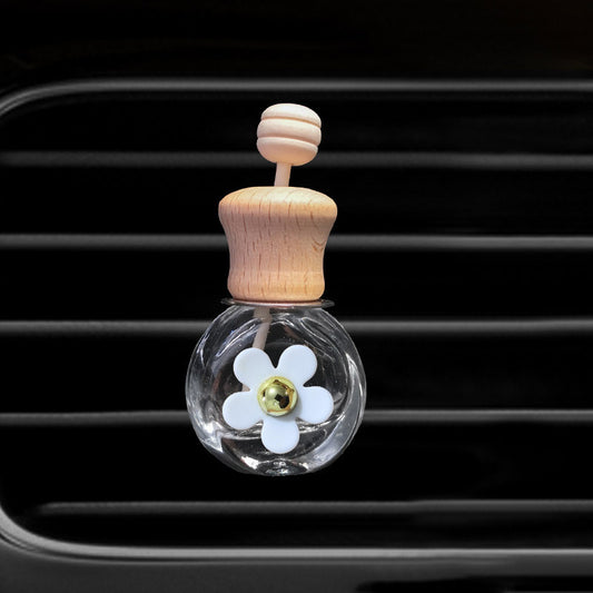 Car Five Petal Flower Outlet Perfume Empty Bottle