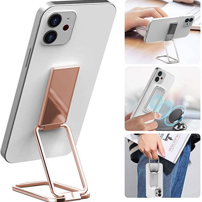 Support de téléphone portable pliable, boucle annulaire rétractable, support magnétique de bureau pour téléphone portable de voiture, accessoires de bureau
