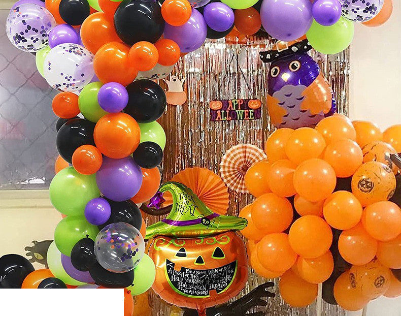 Conjunto de globos de látex para decoración de fiesta de Halloween