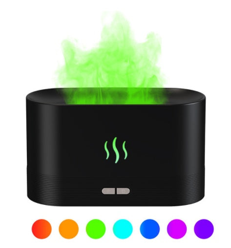 Diffuseur d'arôme avec humidificateur de brume légère de flamme, diffuseur d'aromathérapie avec Protection d'arrêt automatique sans eau pour Spa, maison, Yoga, bureau