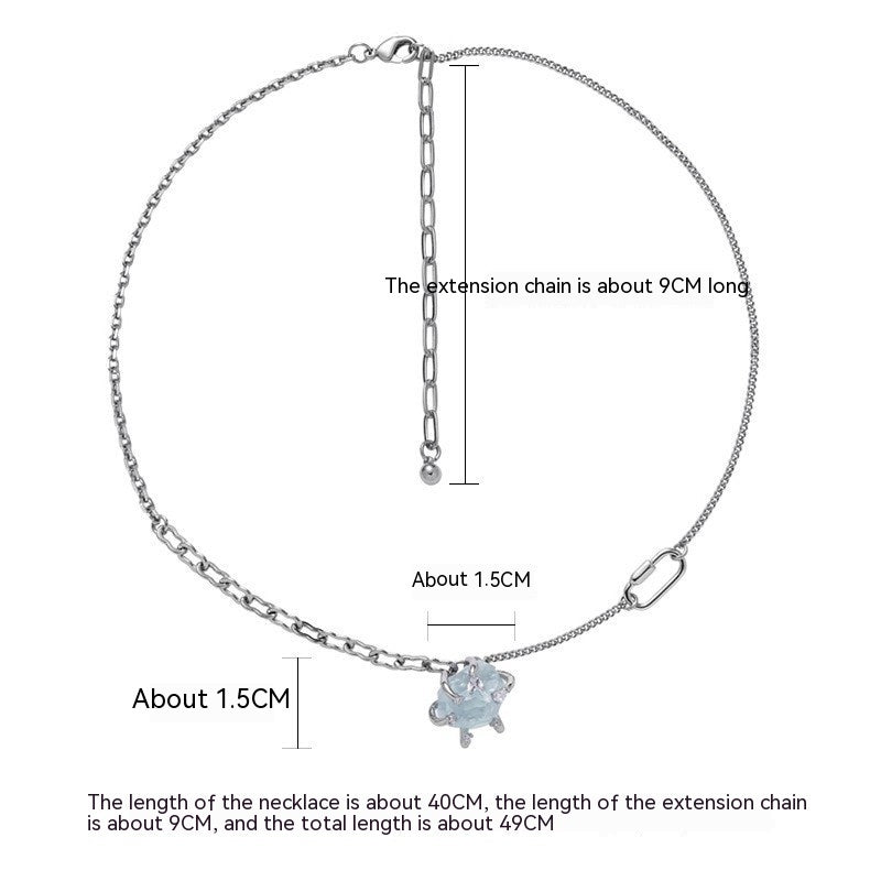 Collar Original Serie Glaciar Azul Para Mujer