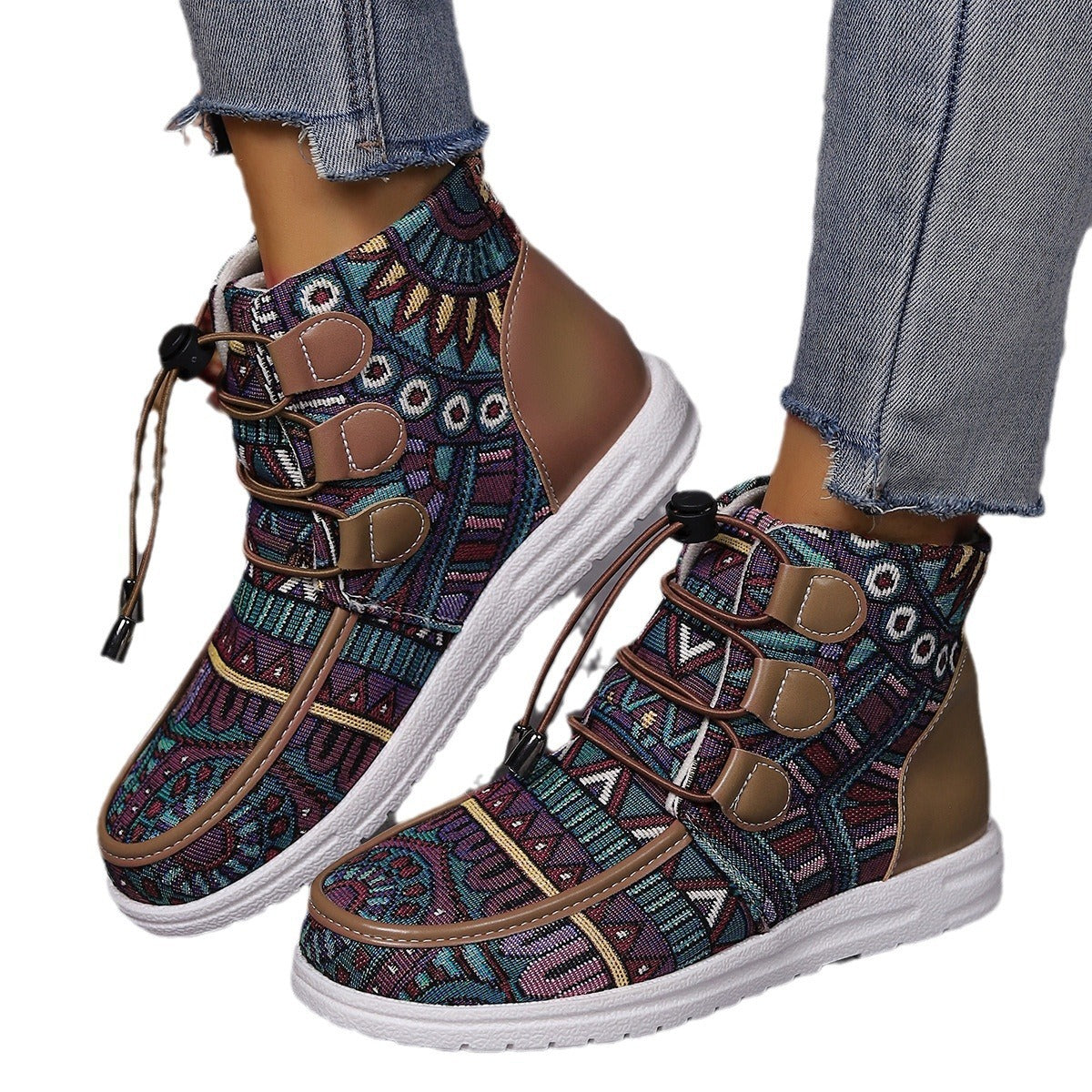 Bottes décontractées chaudes à la mode pour femmes
