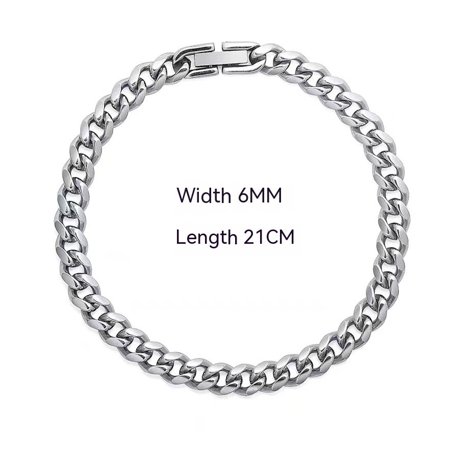 Collier en acier titane résistant à la lumière avec chaîne à maillons cubains