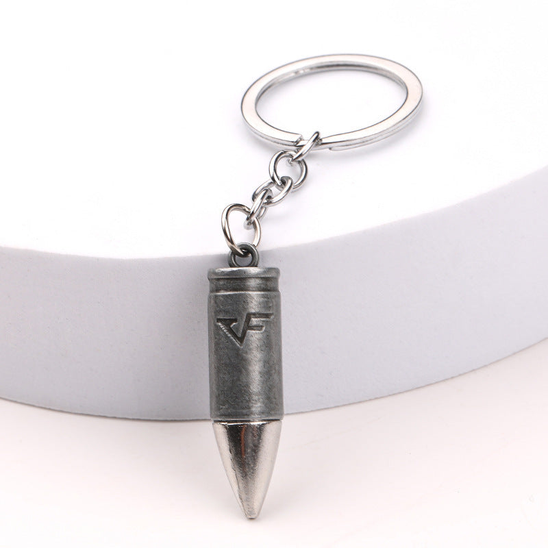 Pendentif porte-clés en métal modèle Bullet