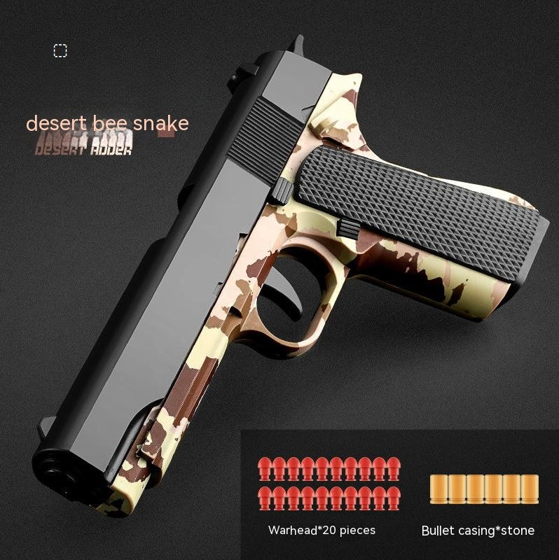 Pistolet jouet à coque à lancement automatique en plastique pour enfants