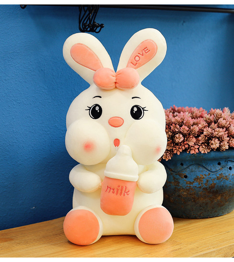 Biberon créatif, poupée lapin, jouet en peluche mignon