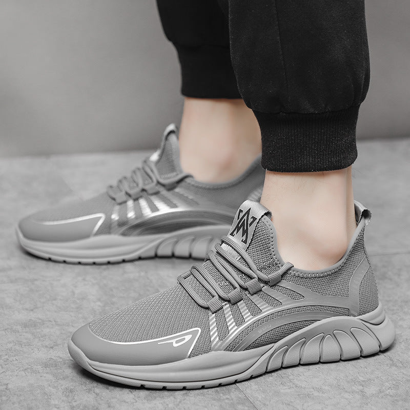 Zapatos para correr transpirables informales Flyknit de moda para hombre