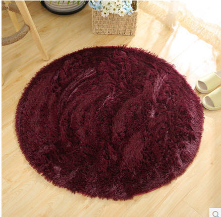 Tapis rond moelleux en fausse fourrure pour décoration de salon, Long tapis en peluche pour chambre d'enfants, tapis moderne à poils longs