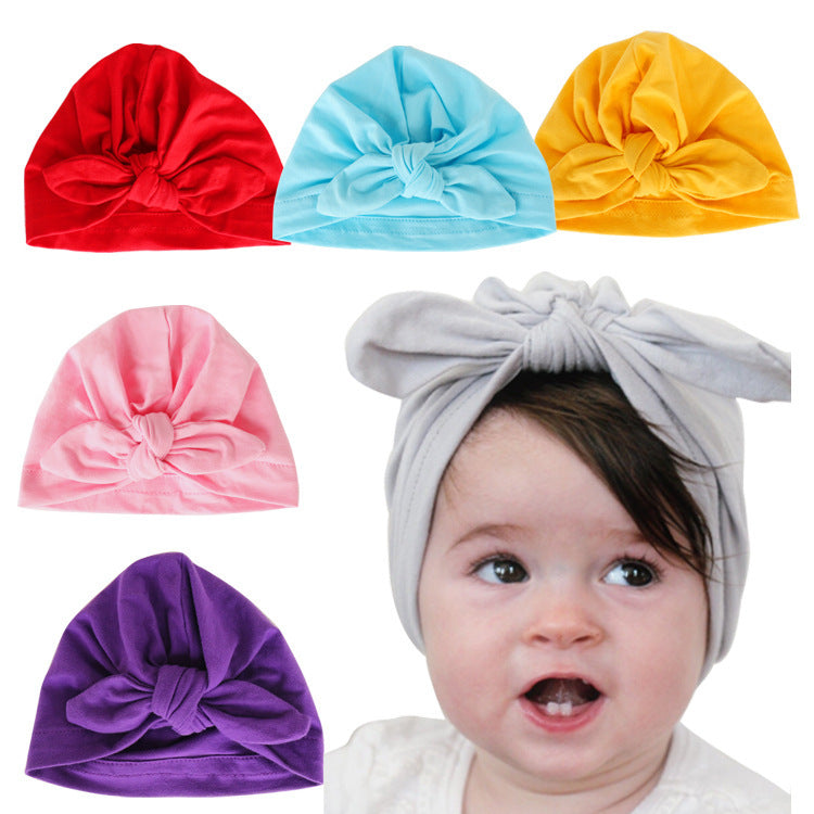 Fournitures pour bébé Fournitures pour bébé Couvre-chef noué de couleur unie
