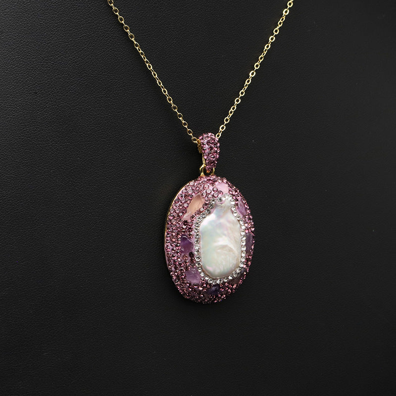 Freshwater Baroque Clavicle Chain Female
