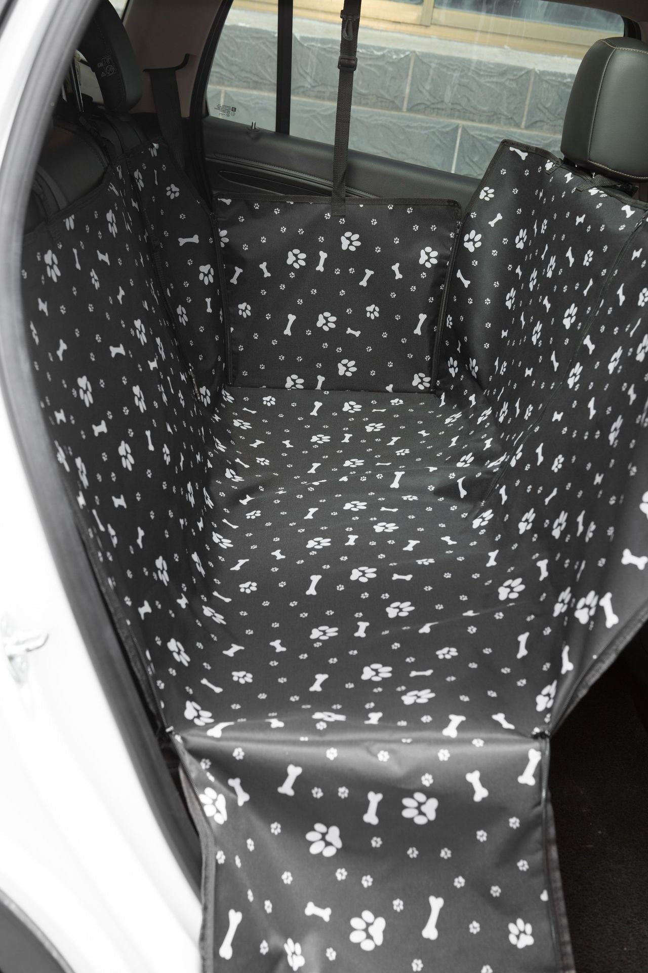 Tapis de voiture arrière simple imprimé à deux places pour voiture pour animaux de compagnie