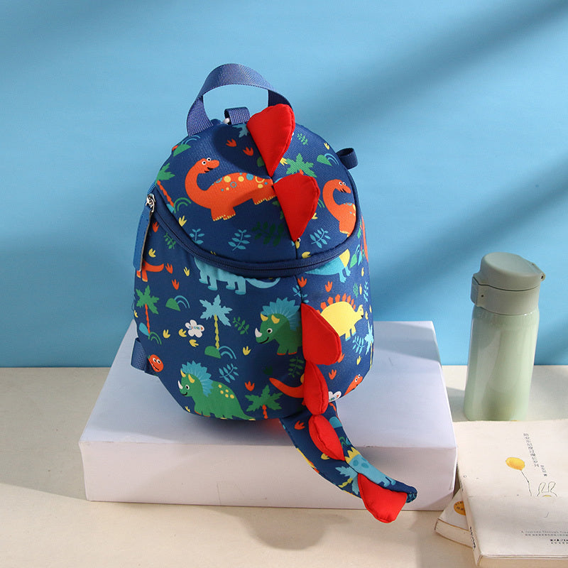 Sac d'école de dinosaure de dessin animé Anti-perte pour enfants, sac à dos de maternelle