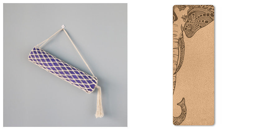 Portable Cork Yoga Non-Slip Exercise Mat Composite Environmentally Friendly TPE