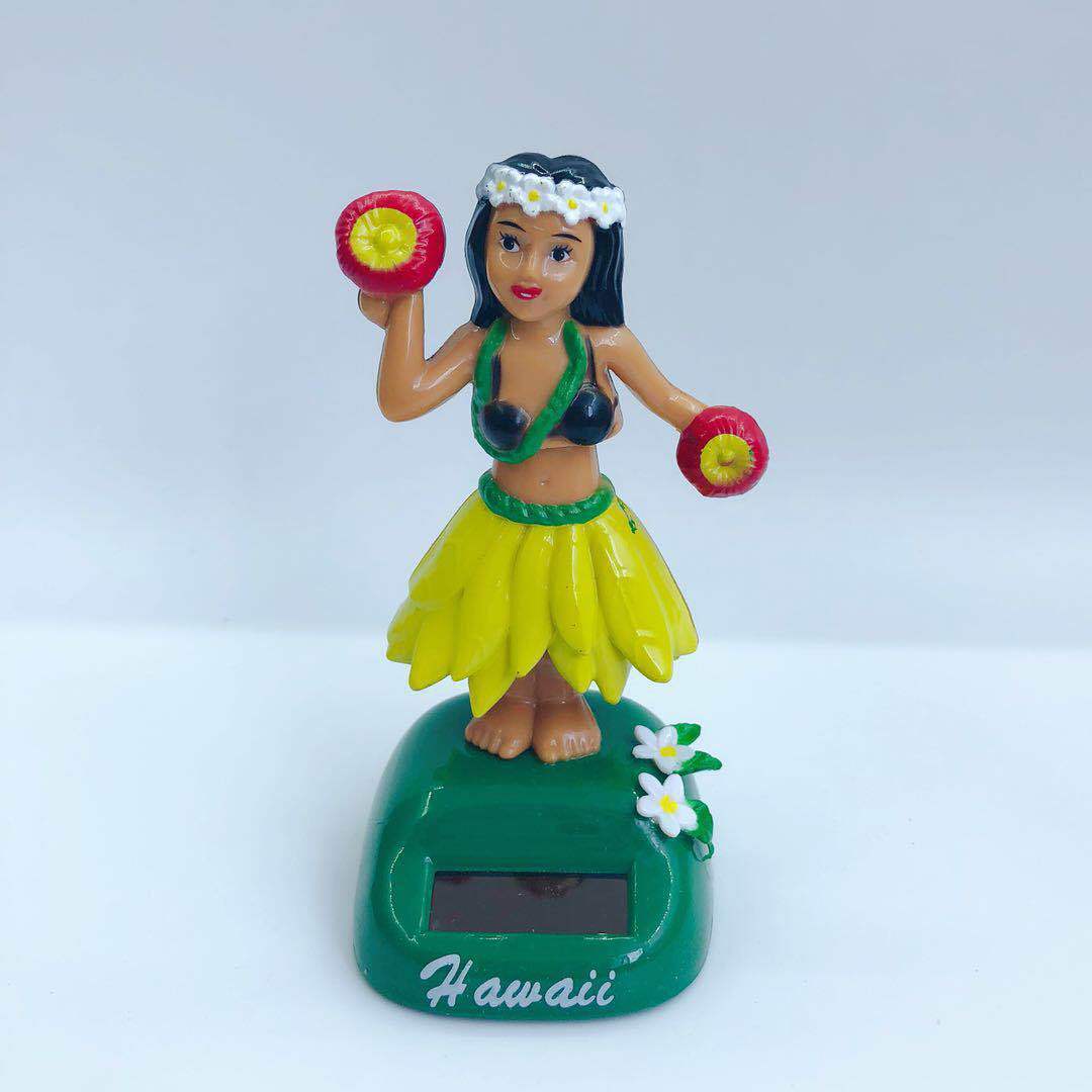 Accessoires de voiture pour fille hawaïenne, balançoire solaire