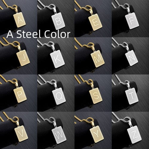 Women's Letter Fashion Stainless Steel Pendant Necklace
