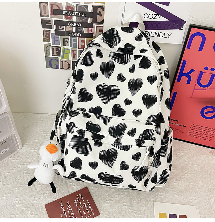 Mochila Sweet Love de estilo coreano, ligera de gran capacidad para mujer