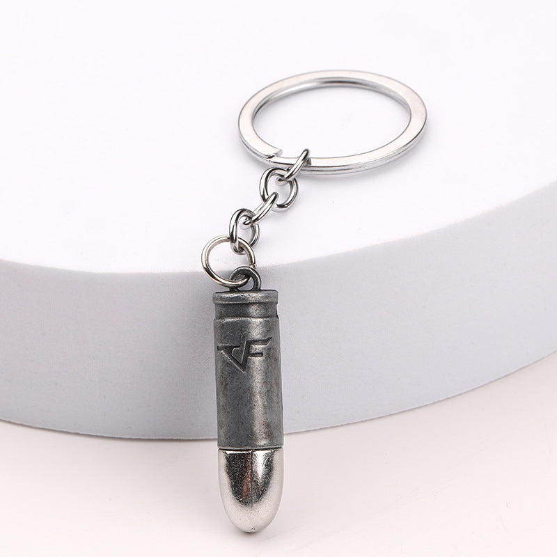 Pendentif porte-clés en métal modèle Bullet