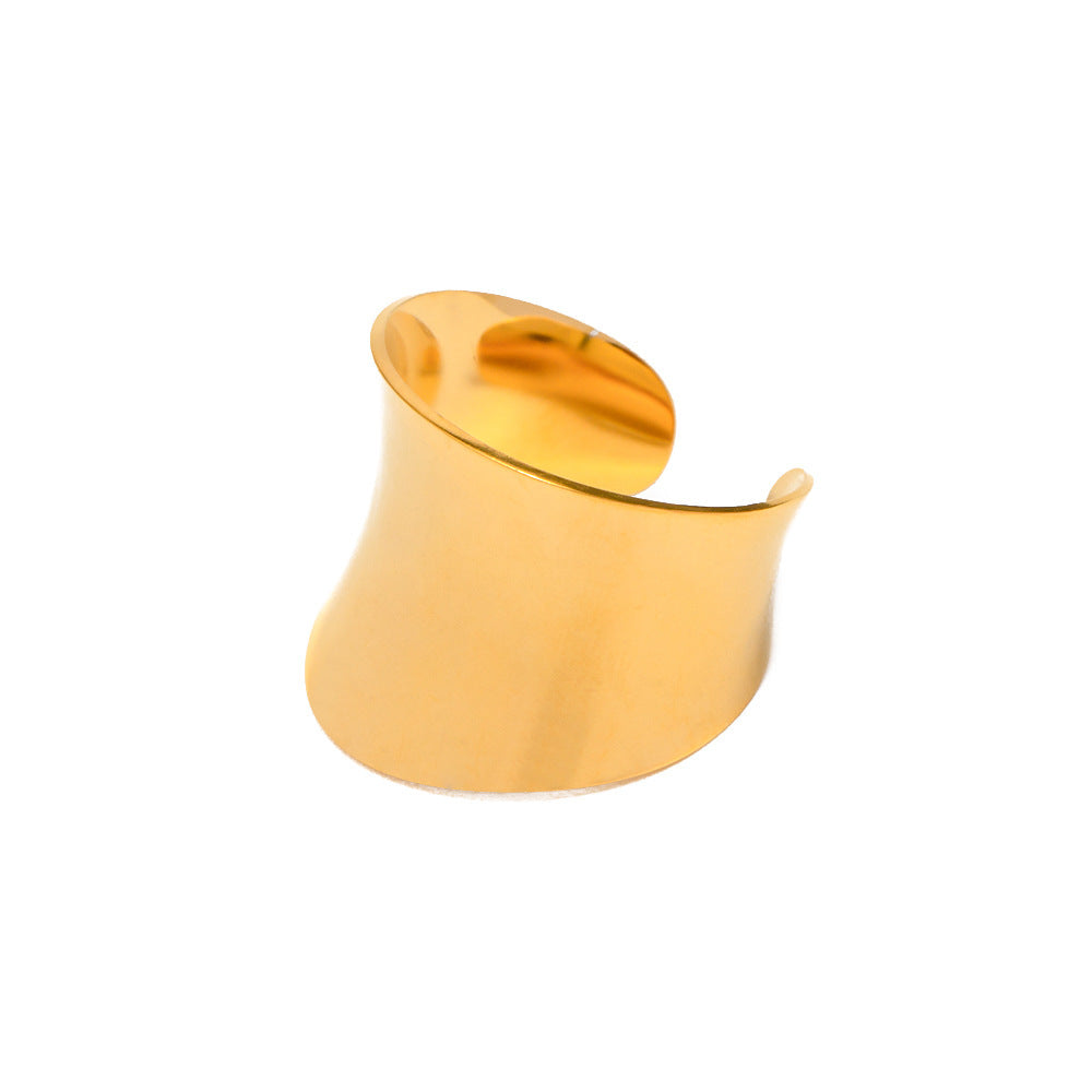 Bague tendance en acier inoxydable assortie à tout