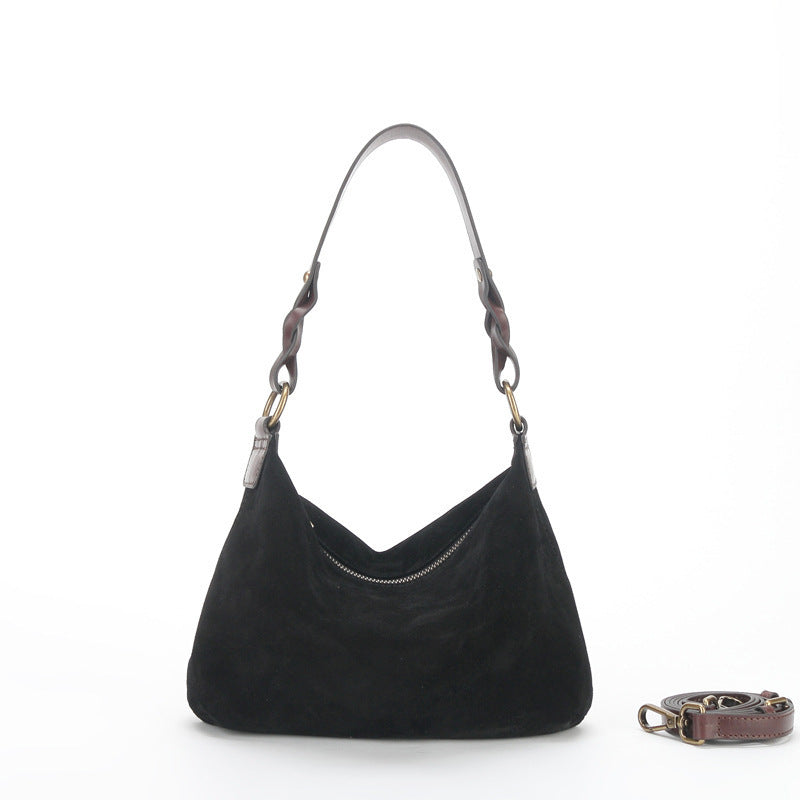 Sac messager à bandoulière Portable en cuir de vache, couche supérieure de haute qualité