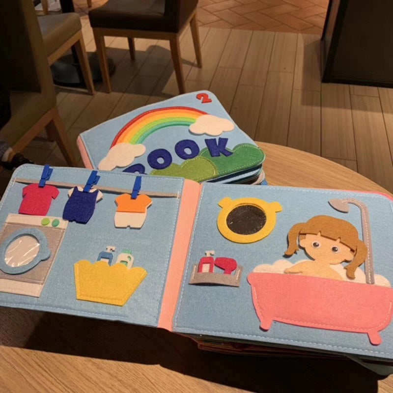 Livre en tissu pour bébé de la série Montessori pour enfants