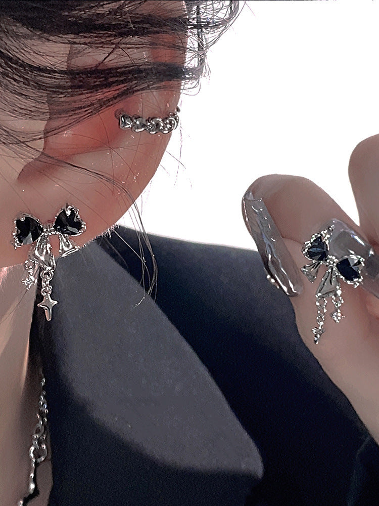 Boucles d'oreilles à tige avec nœud d'astérisme pour femmes, conception d'intérêt particulier