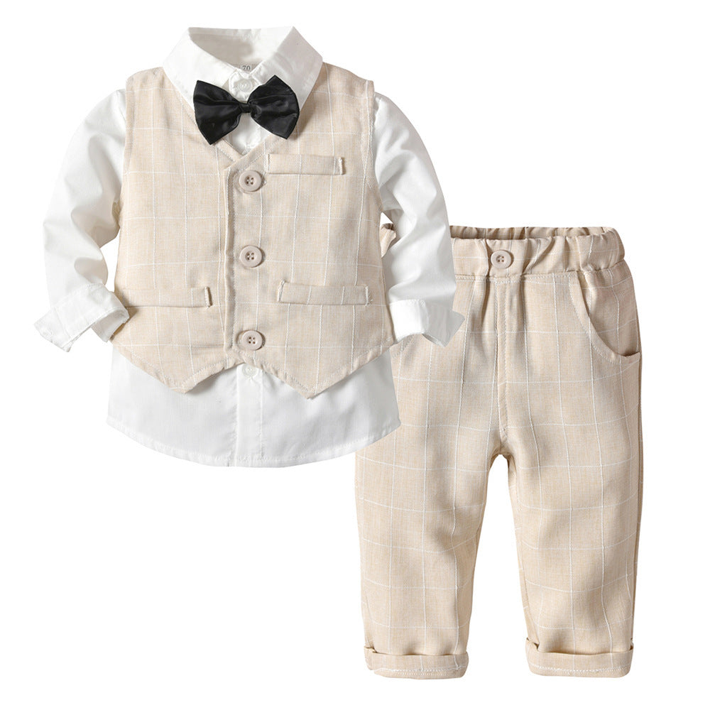 Ensemble trois pièces pour enfants, vêtements d'automne pour garçons