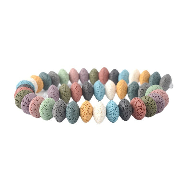 Perles rondes en roche volcanique, accessoires d'ornement DIY