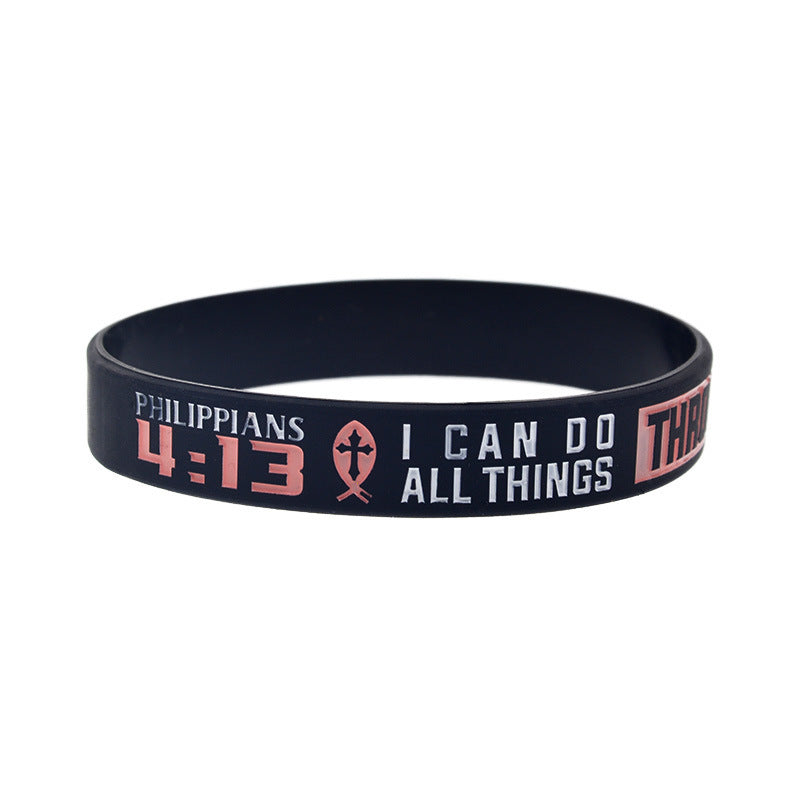 Correa de muñeca con citas inspiradoras para hombres y mujeres