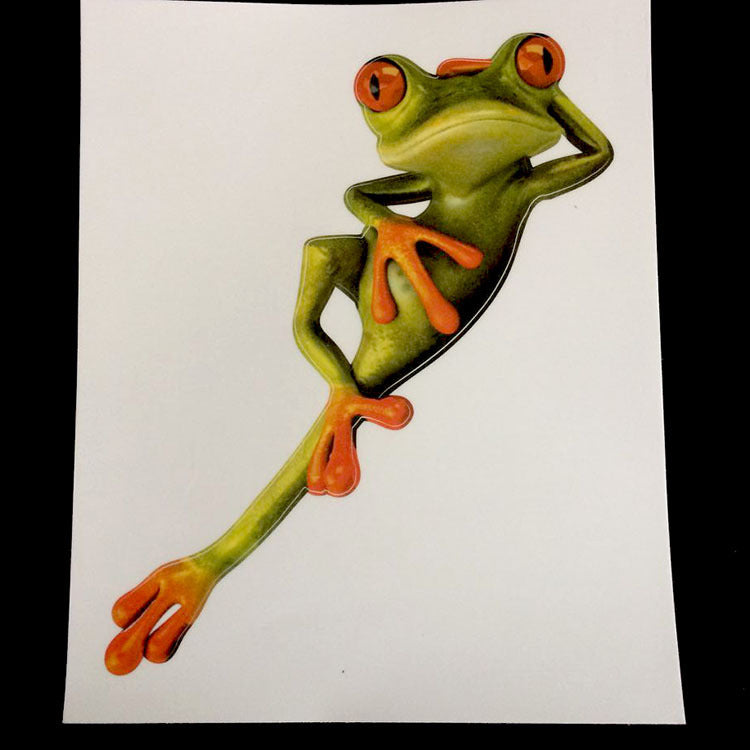 Autocollants de voiture grenouille tridimensionnels, rayures, décoration de voiture