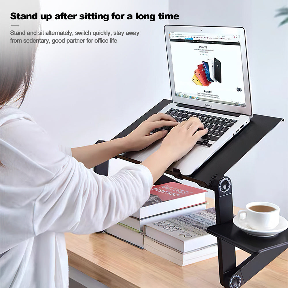 Bureau pliant rétractable réglable, bureau d'étude dans le lit, support d'ordinateur portable en alliage d'aluminium, bureau paresseux