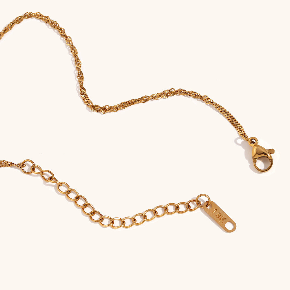 Collar de aleación de 18k con colgante de ojo de diamantes de imitación y pestañas de luna