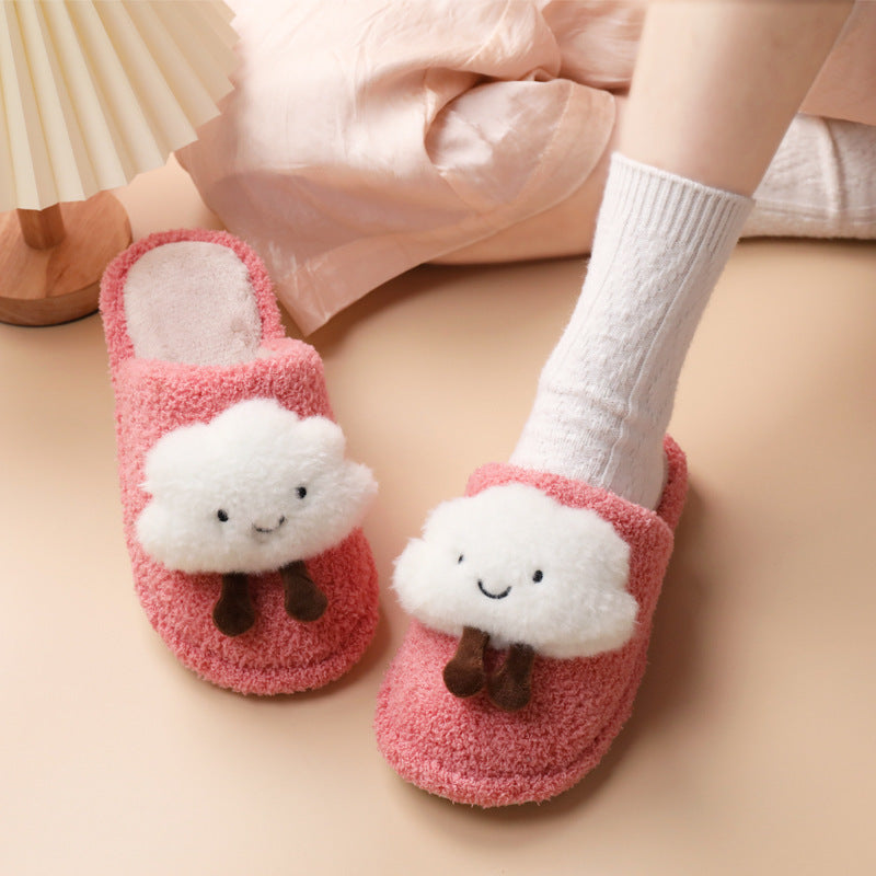 Women's Cute Fashion Clouds Non Slip Cotton Slippers