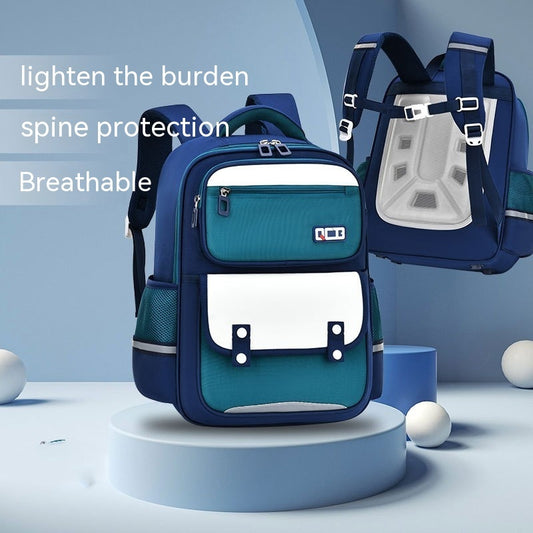 Sac d'école pour élèves du primaire, léger, protection de la colonne vertébrale, réduction de la charge, grande capacité
