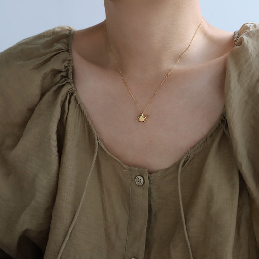 Collar de estrella de cinco puntas simple Lucky Star