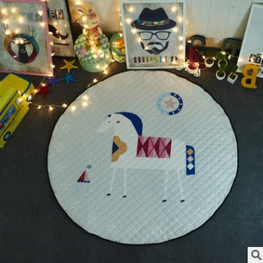 Tapis de rangement pour voiture en coton, modèles d'explosion Ins, tapis de rangement pour jouets, sortie ronde, tapis d'escalade pour enfants, sac de rangement
