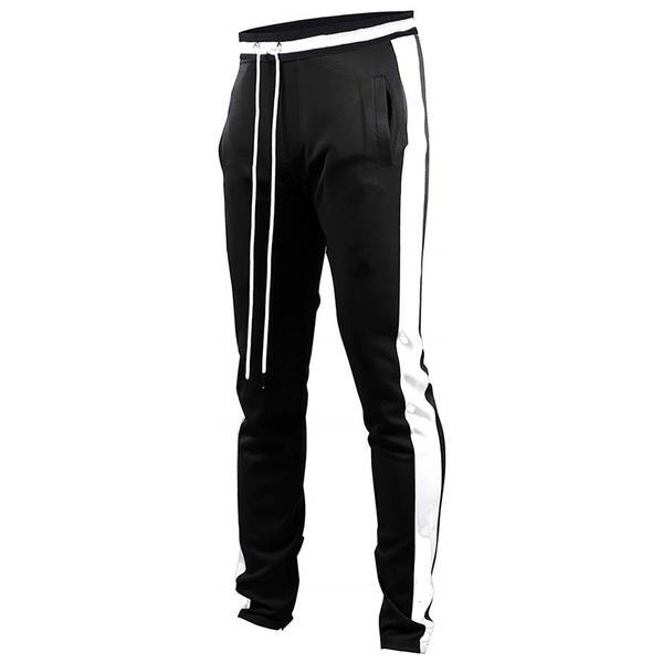 Pantalones deportivos con polainas informales para hombre.