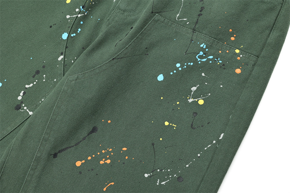 Spray Paint Splash Ink Loose Straight Trousers
